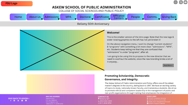 Wireframe Version of Proposed Askew Site