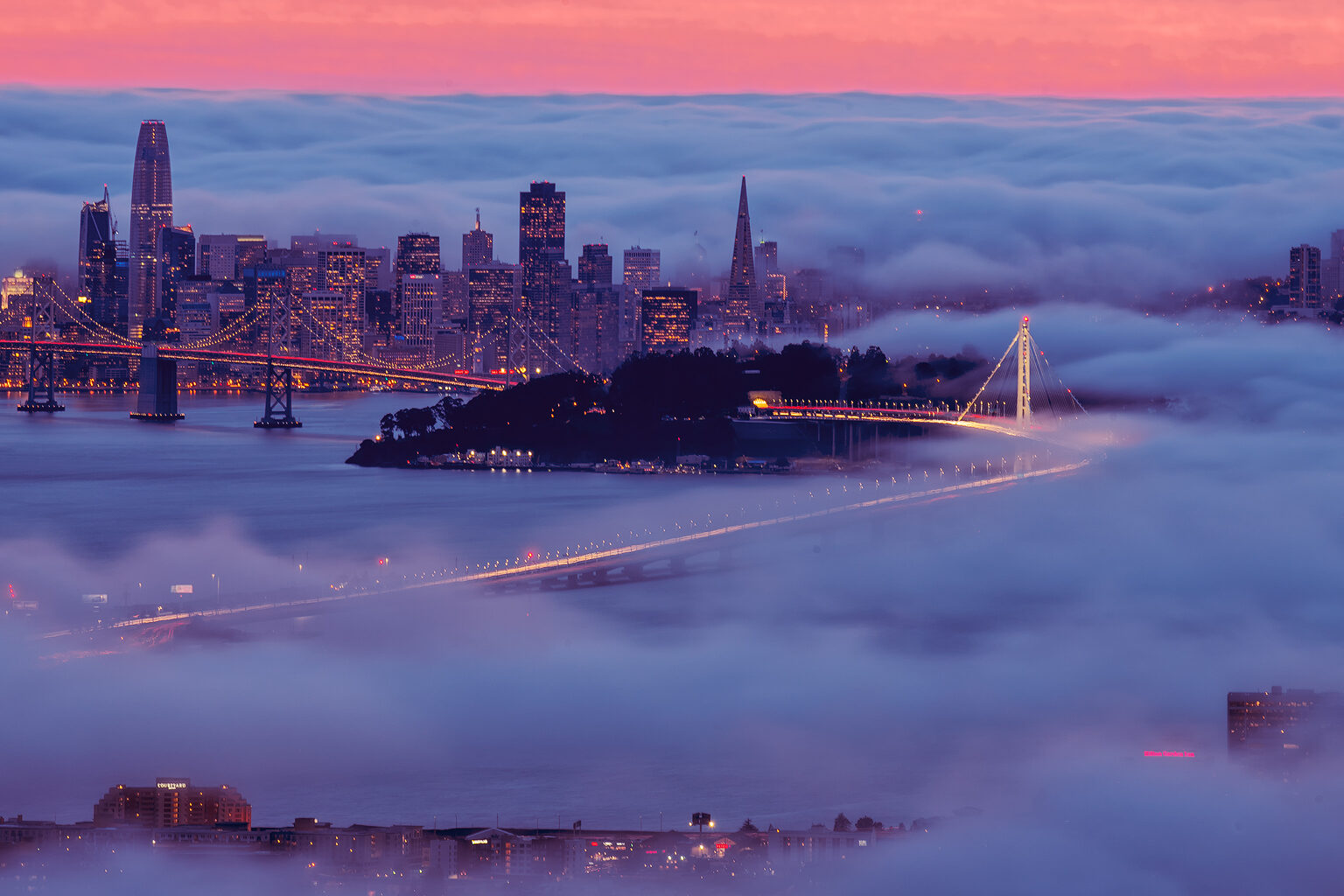 Cityscape in the clouds