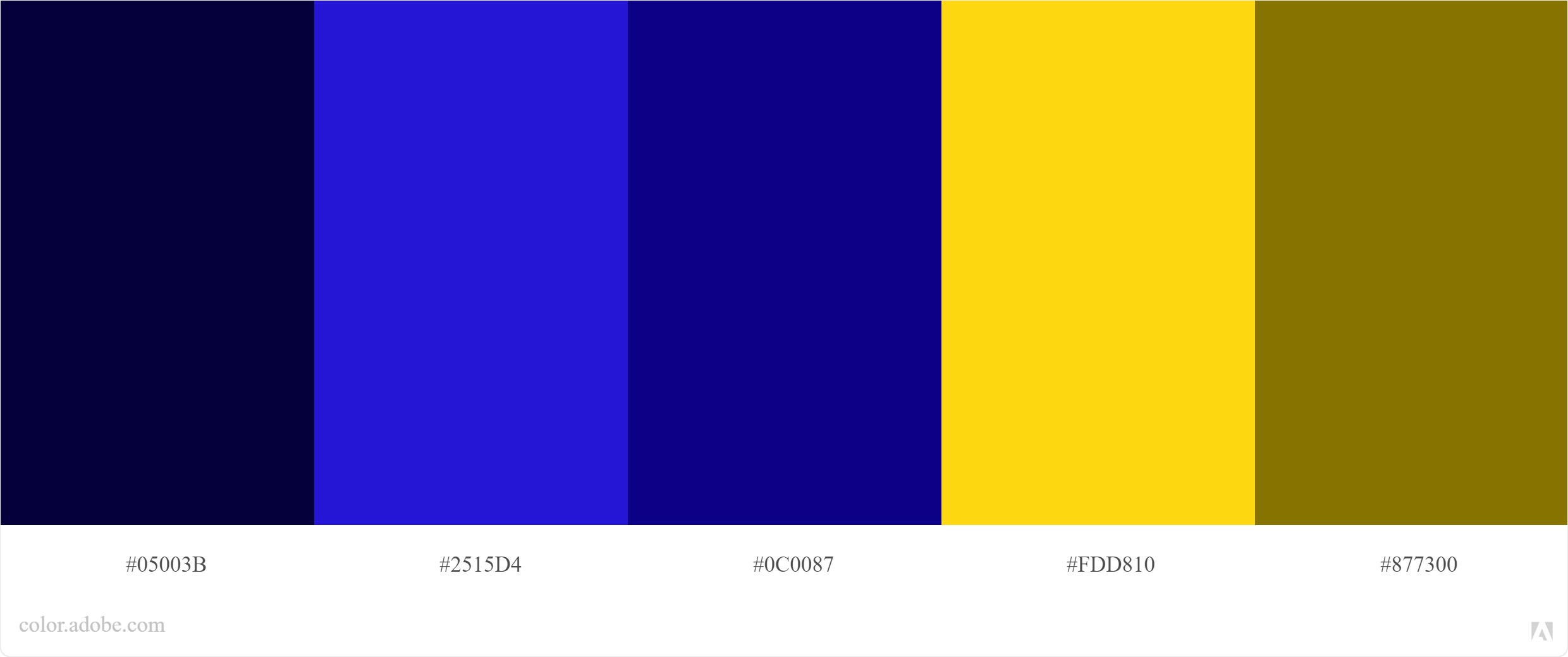 Website's color palette.